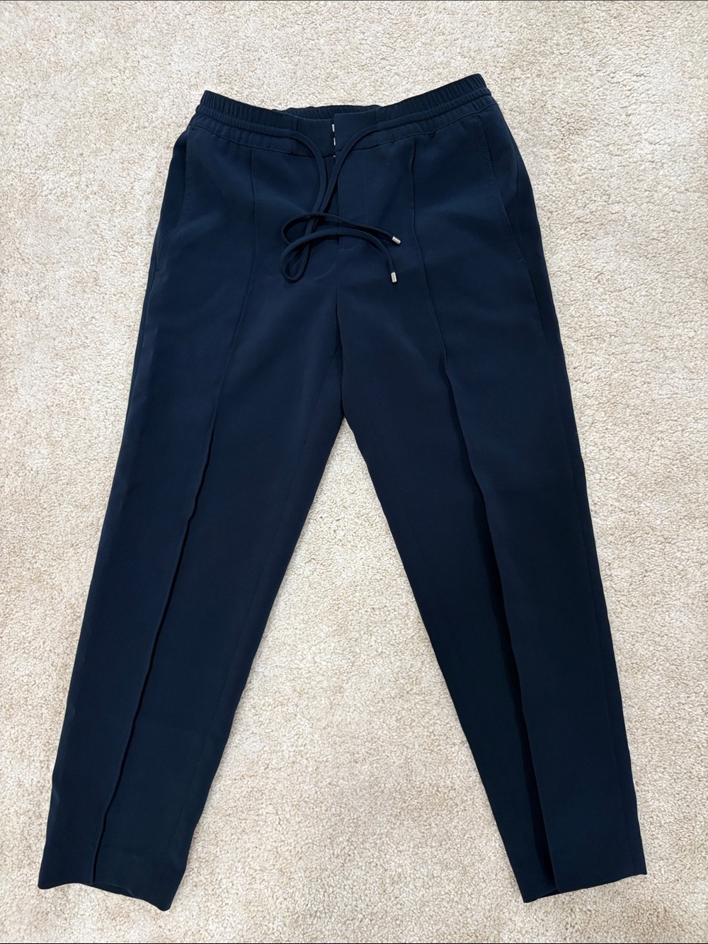Club Monaco Women's Navy Drawstring Tapered Pants